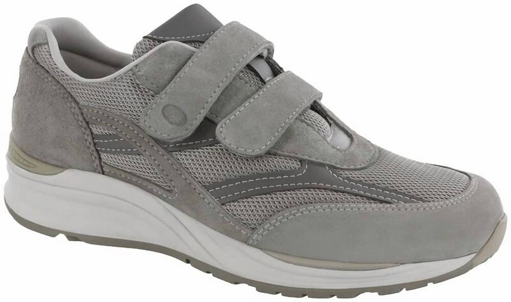 NEW SAS men's jv-mesh velcro sneaker in gray